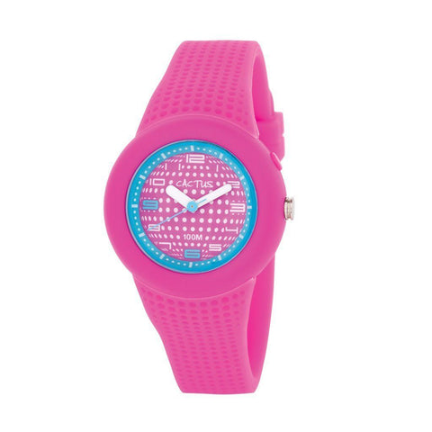 Watch- Large face 'smooth' pink with silicone band