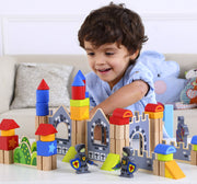 60pce Knights and Castle Wooden blocks