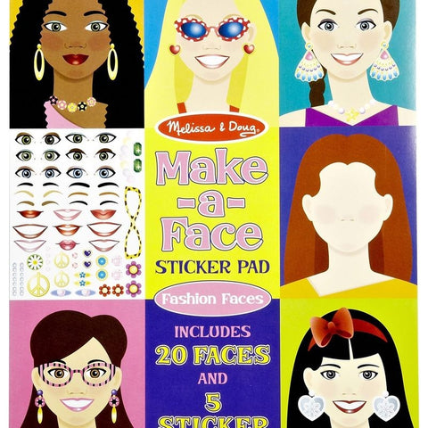 Make a Face Sticker Pad - Fashion Faces